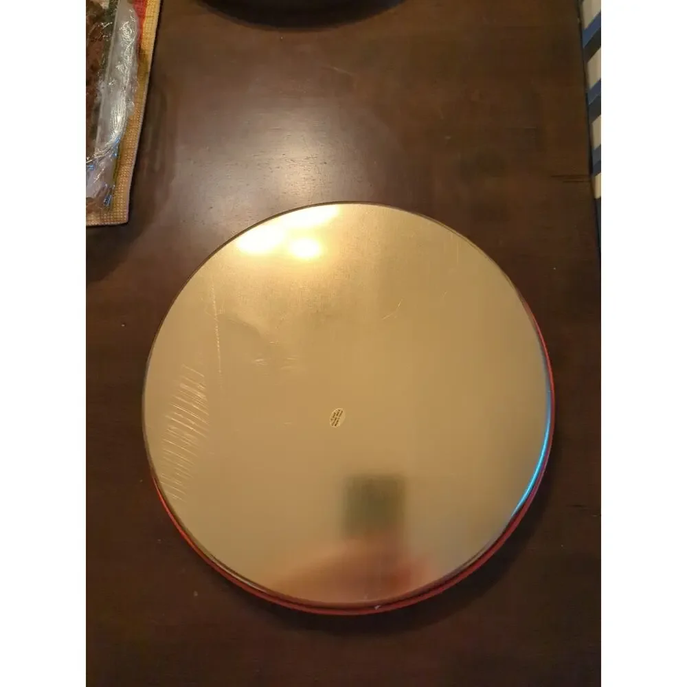 Vintage Holiday Metal Tin Cookie Christmas Serving Tray 12” Platter 1989 SNP